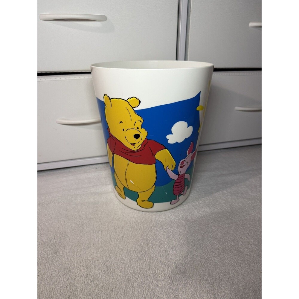 Winnie the Pooh Piglet Small Plastic Trash Can Disney Bathroom Nursery Decor Y2K